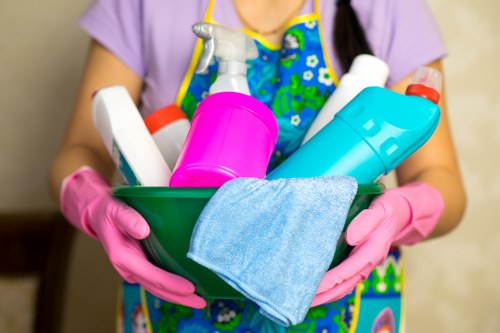 Cleaning team attending a booked service appointment
