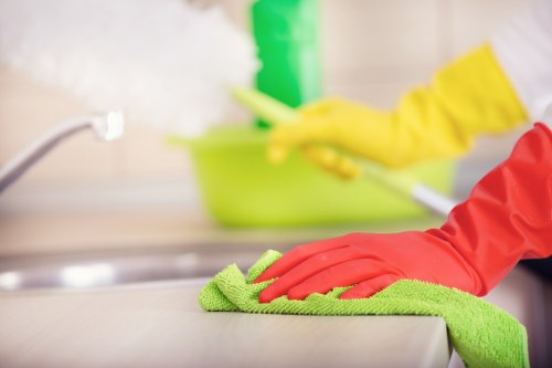 Before-and-after style deep cleaning scene in an Acton home